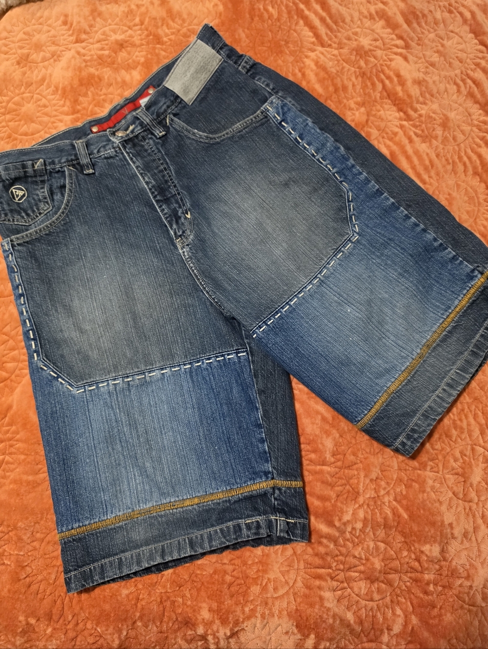 Vokal Karl Kani Y2K Baggy Denim Skater Shorts Mens 32 Streetwear